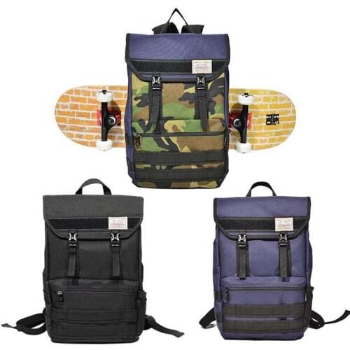 600D Oxford Skateboard Backpack Double Rocker Skate Board Big Fish Skateboard Bag Women Men Waterproof Long Board Backpack Skate