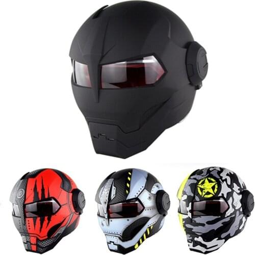 Casco IronMan War Machine Helmets Cool Personalized Ironman Casque Full Face Motorcycle Helmet Flip Up Capacete Retro