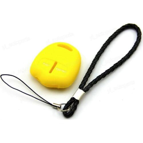 Yellow Silicone Case Cover Fit For Mitsubishi Grandis Lancer Remote Key 2BT MIT2BYE