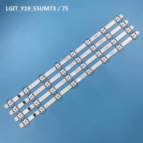LED Strip(4)for LG LGIT_Y19_55UM73/75 SSC_Y19_TRIDENT_55UM73&75 55UM7660 55UM7450 55UM7400 55UM7300 55UM7650 55UM7470 55UM7520