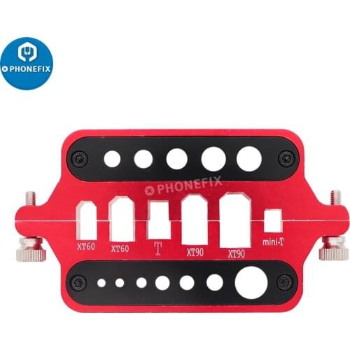 Thermal-protective Aluminum Welding Soldering Insulate Station Jig RC Tools for XT60 XT90 Deans Banana Plug Connector Red