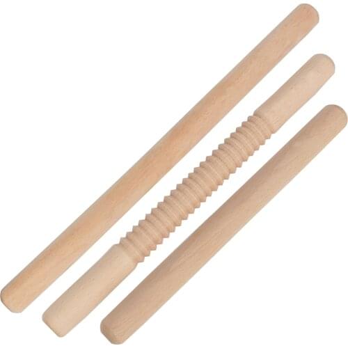 Embossed Dumpling Wrapper Tool Cooking Tools Cake Decorating Solid Wood Rolling Pin Non-stick Pastry Cake Fondant Pastry