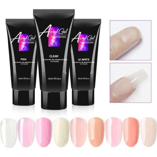 1pc Crystal Extend UV Nail Gel Extension Builder Led Gel Nail Art Gel Lacquer Jelly Acrylic Builder UV Nail Gel
