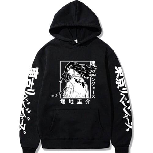 Japanese Anime Tokyo Revengers Long Sleeve Sweatshirts Women Harajuku Cartoon Keisuke Baji Winter Warm Unisex Oversized Hoodies