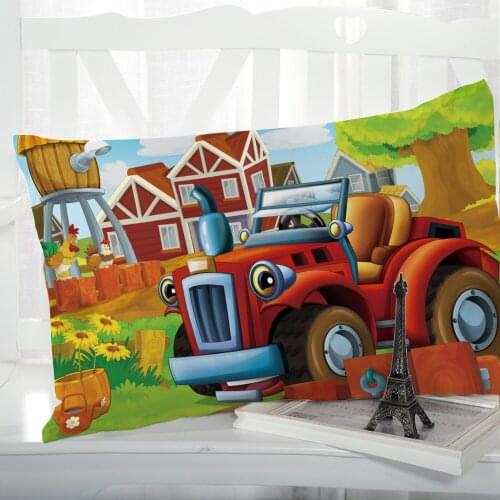 1pc Cartoon Childrens Pillow cover Pillow case Bedding Pillowcase Pillowcovers decorative 50x70 3D for kids baby Car red