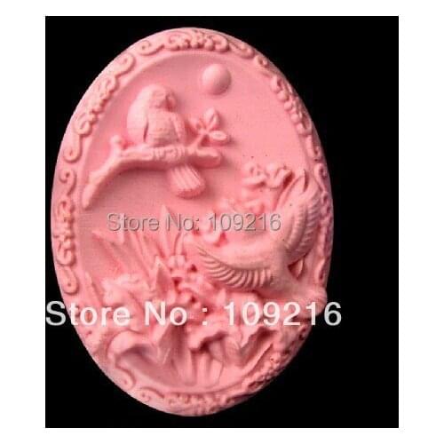1pcs Magpie Singing in Antiphonal Style (R0329) Silicone Handmade Soap Mold DIY Mold