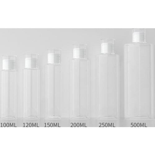 100ml 120ml 150ml 200ml 250ml 500ml 20pcs Empty PET Clear Plastic Cosmetic Bottles,DIY Double Cover Container Cosmetic Packaging