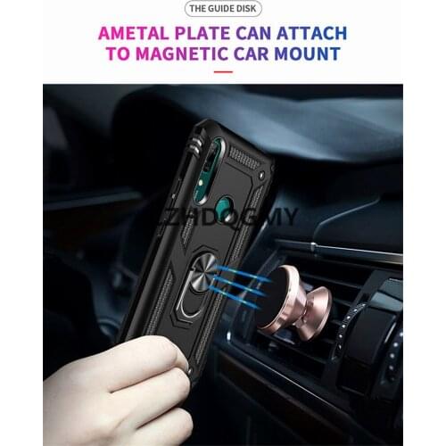 100pcs/lot Car Ring Bracket Shockproof Armor Phone Case For Huawei P Smart Z Y9 Prime 2019 Honor 10 Lite Enjoy 9S Y5 8S