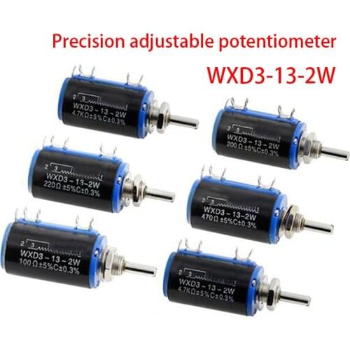 2PCS WXD3-13-2W 10K 1K 2.2K 4.7K 10K 22K 100K Precision adjustable potentiometer