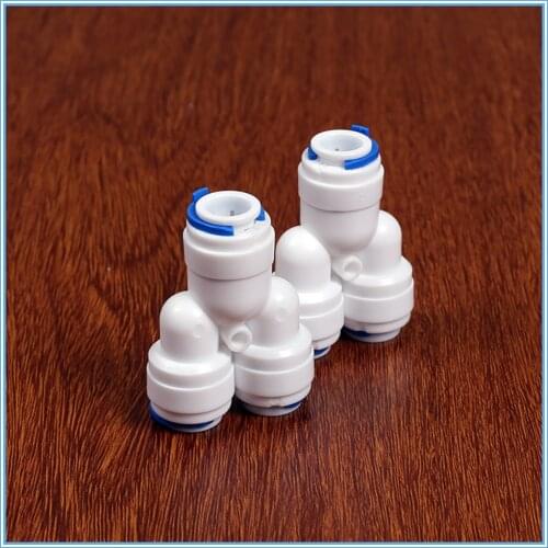 5pc 3/8" to 3/8" Push Fitting Type Y quick connection RO Water Connector Aquarium Water Filter Reverse Osmosis System