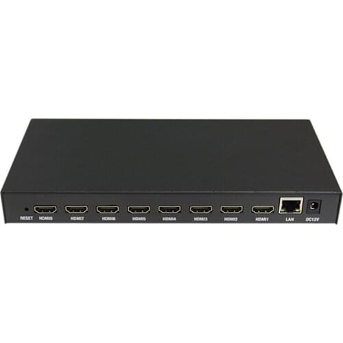 8-Channel Video Audio Encoder H.264/H.265 IP Streaming Device HTTP/RTSP/RTMP/UDP/Onvif Monitoring