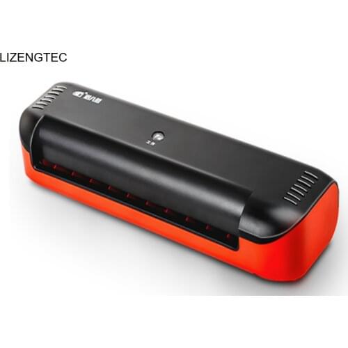Free Shipping LIZENGTEC New Professional Office Hot and Cold Fast Warm-Up Roll Laminator Machine for A4 Paper Document Photo