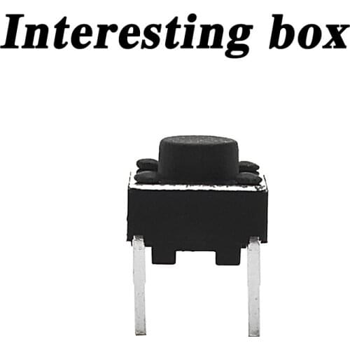 Free shipping TS-D016 middle two-legged 6*6*5.0 tact switch pin green toy button medium short two-legged DIY handmade accessorie