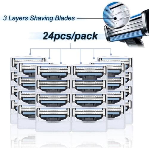 Shaving Razor Blades For Gillette Mach 3 Turbo Sensitive Holder Face Shaver Cassettes Shave Beard Case Shavette Tools For Men