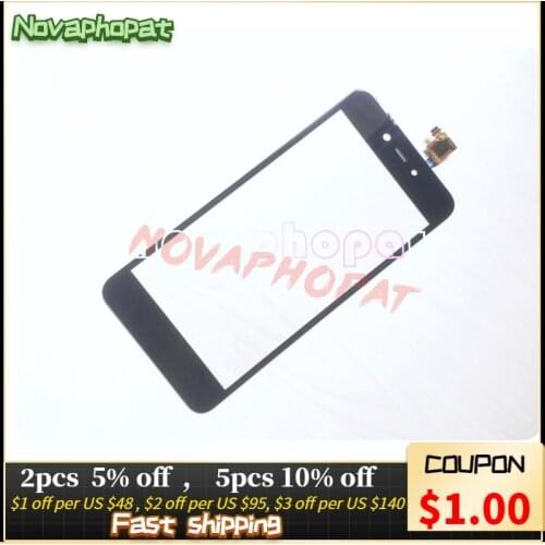 Novaphopat Black/white Screen For BQ 5211 BQ-5211 BQS-5211 Strike 2018 Touch Screen Glass Digitizer Sensor Screen tracking