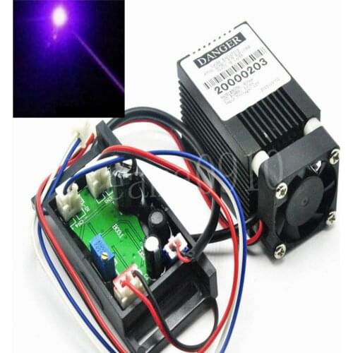 Focusable 120mW 405nm Violet Blue Focus Dot Laser Module 33x50mm