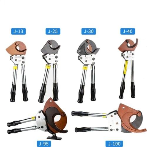 Manaul Cable Cutting Tool Ratcheting ratchet cable cutter J40 30mm2 Max Wire Cutter Plier, Hand Tool, not cutting steel wire