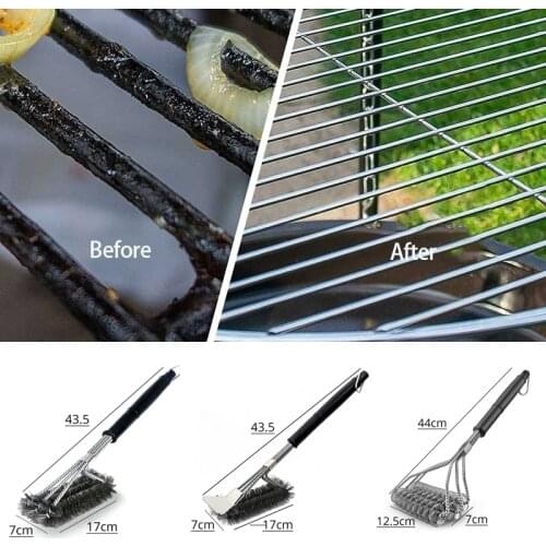 Kitchen Cooking BBQ Cleaning Tools BBQ Grill Cleaning Brush Stainless Steel Grill Brush&Scraper Best Barbecue Grill Accessories