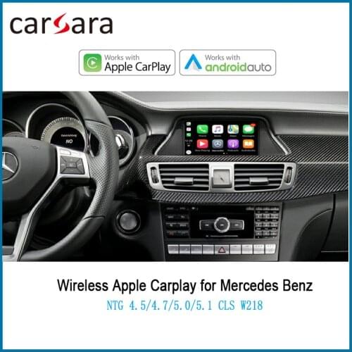 Merce des CLS WIFI Wireless OEM Carplay Box W218 AirPlay iOS Android Auto Mirroring Support 360 camera siri control