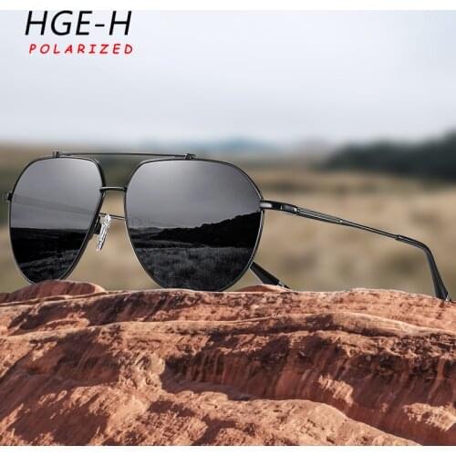 Fashion Pilot Polarized Sunglasses Men Brand Designer Alloy Frame Sun Glasses Male Driveing Travel UV400 Lens Goggles Gafas A23