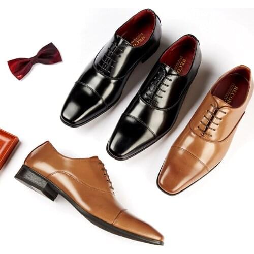 New Japanese three-joint mens shoes mens business leather shoes formal wear leather casual breathable mens shoes