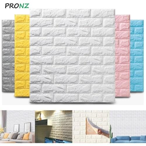 10-20Pcs3D Wall Sticker Brick Sticker DIY Waterproof Foam Wallpaper For Bedroom Kid Room Kitchen Roof Ceiling Background Sticker