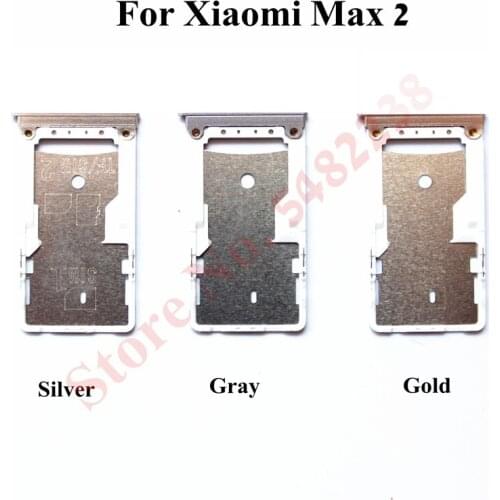 Original SIM Tray sim holder For Xiaomi Max 2 MI MAX2 SD/SIM Reader Replacement parts