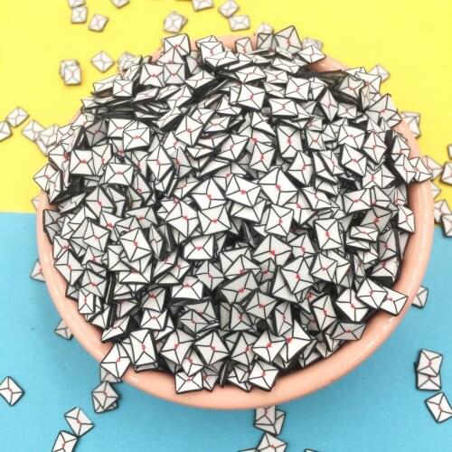 50g Polymer Hot Clay 5mm Cute Envelope Slice Sprinkles for Crafts DIY Making Nail Art Stickers Scrapbooking Phone Decor Home