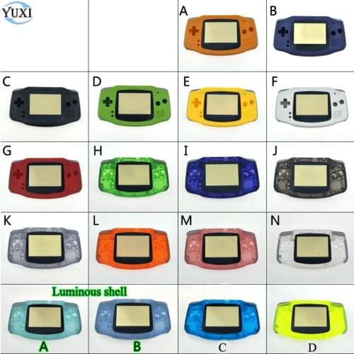 YuXi Full Set Housing Case Replacement Case Plastic Shell Cover for Gameboy Advance for GBA Console Buttons + Luminous Shell