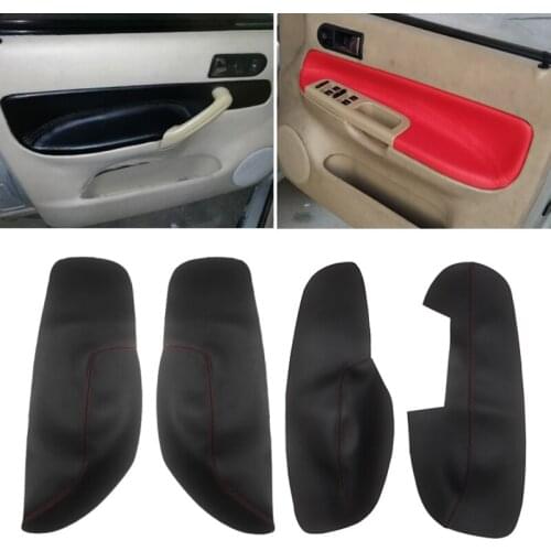 Right Hand Drive Car Microfiber Leather Door Armrest Cover For VW Jetta 2002 2003 2004 2005 Door Panel Cover Sticker Trim