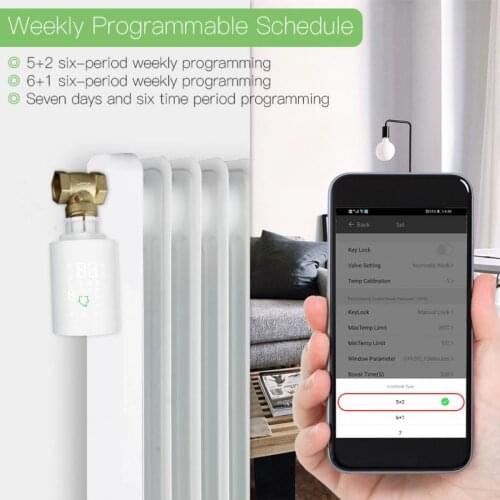 Tuya ZigBee3.0 Mini Smart Radiator Actuator Programmable Thermostat Heater Temperature Controller Voice Control via Alexa