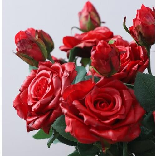 Pink Rose Artificial dried flower Silk Peonie Wedding Decorative Vases for Home Decor Bride Bouquet Foam Craft Gifts Fake Plants