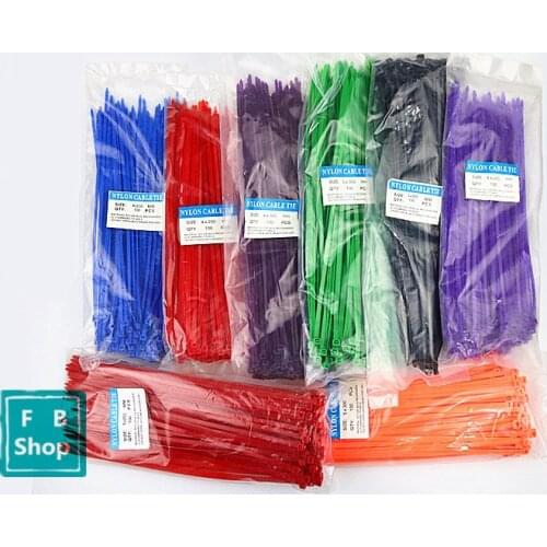 100pcs 5*250mm/5*300mm/4*300/4*250mm Self-locking nylon cable ties colors optional plastic cable straps