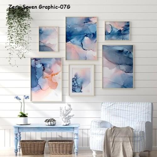 Nordic Abstract Painting Ornate Agate Texture Fluid Art Picture Canvas Poster Print For Modern Home Living Room Wall Decoration