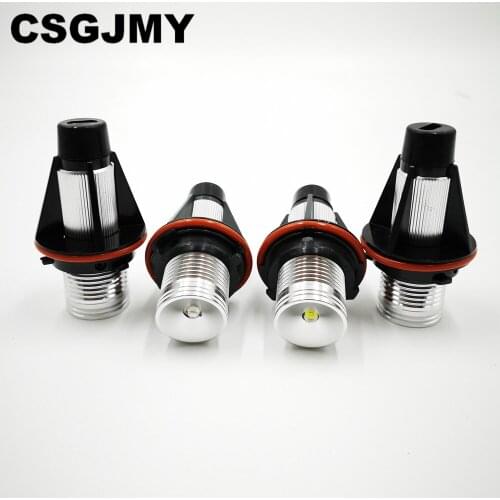 CSGJMY 2Pcs LED Error Free LED Angel Eyes Marker Lights Bulbs For BMW E39 E53 E60 E61 E63 E64 E65 E66 E87 525i 530i xi 545i M5