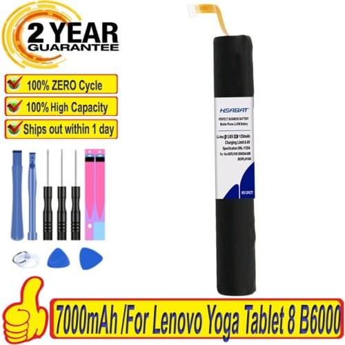 Top Brand 100% New L13D2E31 L13C2E31 Tablet Battery for Lenovo Yoga Tablet 8 B6000 B6000-H B6000-F 60044 60043 Batteries