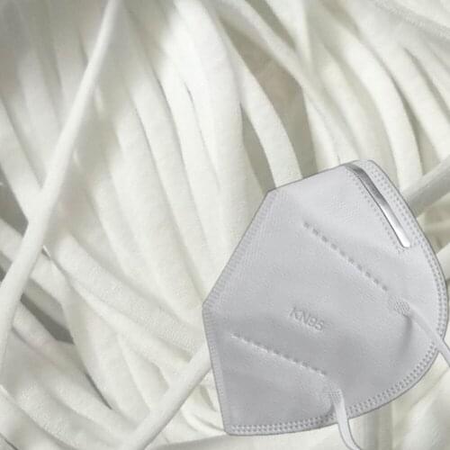 High Quality 1kg/2kg/5kg/lot Flat rope 3mm 4mm 5mm DIY Face Masks ear strap Elastic Band Rubber String Cord Round adjuster part