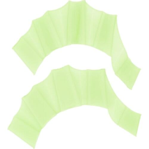 1 Pair Finger Webbed Gloves Hand Fins Hand Flippers Silicone Training Paddles Swimming Web Diving Gloves Water Sports Tool