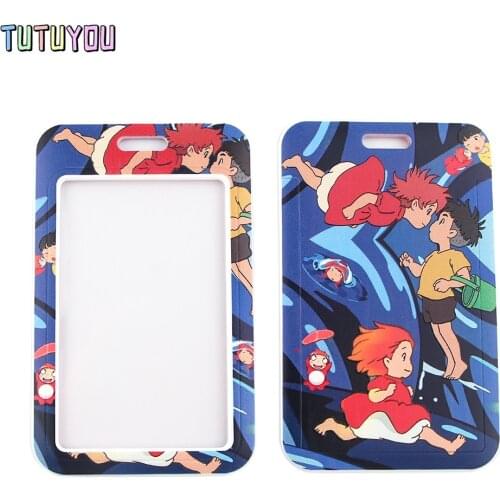 1pc PC2683 Goldfish Girl And Boy Lanyard Credit Card ID Holder Bag Student Friends Travel Bank Bus Business Card Cover Badge