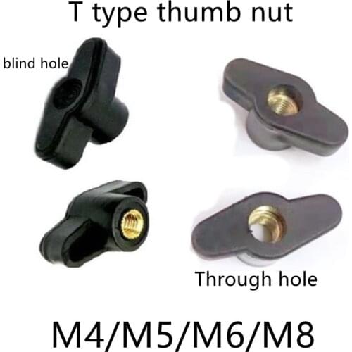 20pcs M4 M5 M6 M8 36#Head Diameter Plum Bakelite Hand Tighten Nuts / Butterfly Plastic Head Hand Knob Thumb Nut