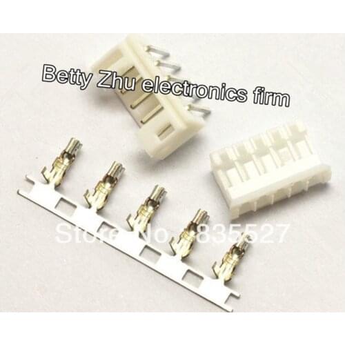 100pcs/lot PH2.0-5P 5PIN terminal block 2.0MM pitch connector : plug + plastic bending needle socket + terminal