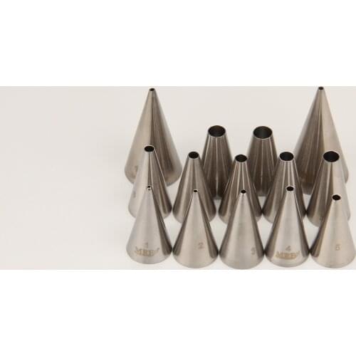 14pcs/set)Free Shipping Stainless Steel Cake Decorating Writing/Round Nozzles set with 10pcs 16"Plastic Pastry Bags