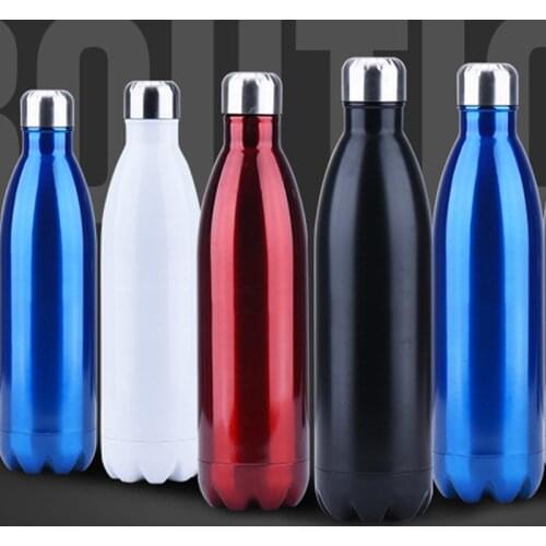 500ML/750ml/1L Kid Cute Water Bottle 304 Stainless Steel Sports Bottle Vacuum Flasks Coke Bottle Thermos Tumbler Cups In Bulk