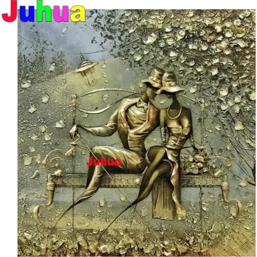 5D DIY Diamond Painting Sweet beloved Lovers Full Square/Round Diamond Embroidery Kit Portrait Art Pictures Britain Home Decor