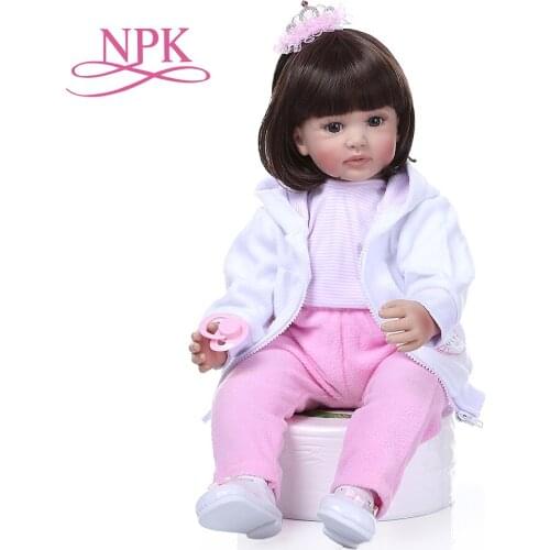 60CM Big Size Reborn Baby Dolls Vinyl Silicone Lifelike Alive Soft Babies Reborn Toddler Toy Kids Birthday Chirstmas Gift