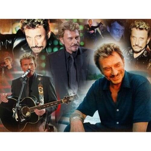 New rock singer Johnny Hallyday Diamond Painting Cross Stitch Kit Diy Diamond Embroidery 3D full round square Diamond Diamond