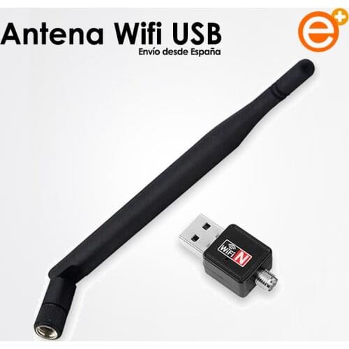 Antena Wifi USB Adapatador 150Mbps LAN Wireless Wireless Potencia Largo Alcance 2.4G Adapatador Receptor de Wifi para PC Windows