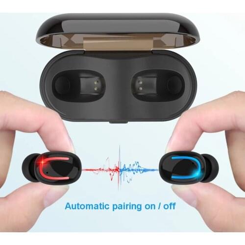 Bluetooth Earphones 5.0 TWS Mini Wireless Headset Stereo Deep Bass Headphone Sports Earphone Earbuds with Charging Box 1500 mAh