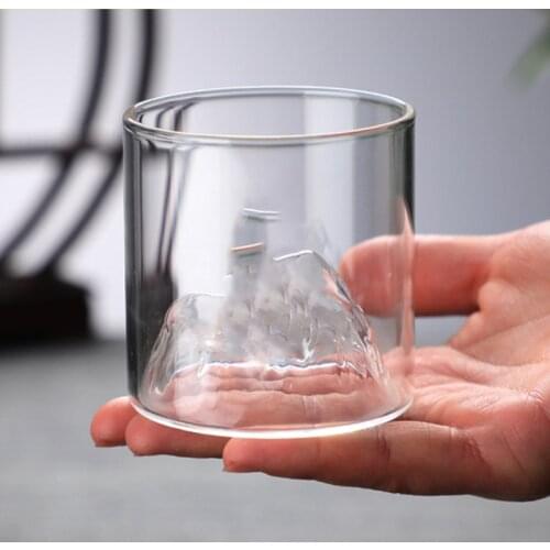 Whiskey Glass Mountain View Spirit Glass Mountain Glass Transparent Heat-resistant Glass Tea Cup Red Wine Glass HOT
