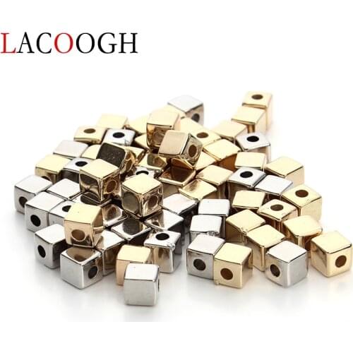 Wholesale 200pcs/lot 3/4/5mm Gold/Rhodium Color Cubic Seed Beads CCB Loose Spacer Beads with Hole 1.5mm for Jewelry Making